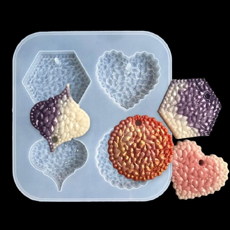Circle Heart Pentagon Listing Silicone Pendant Molds for Home Decor Jewelry Tool