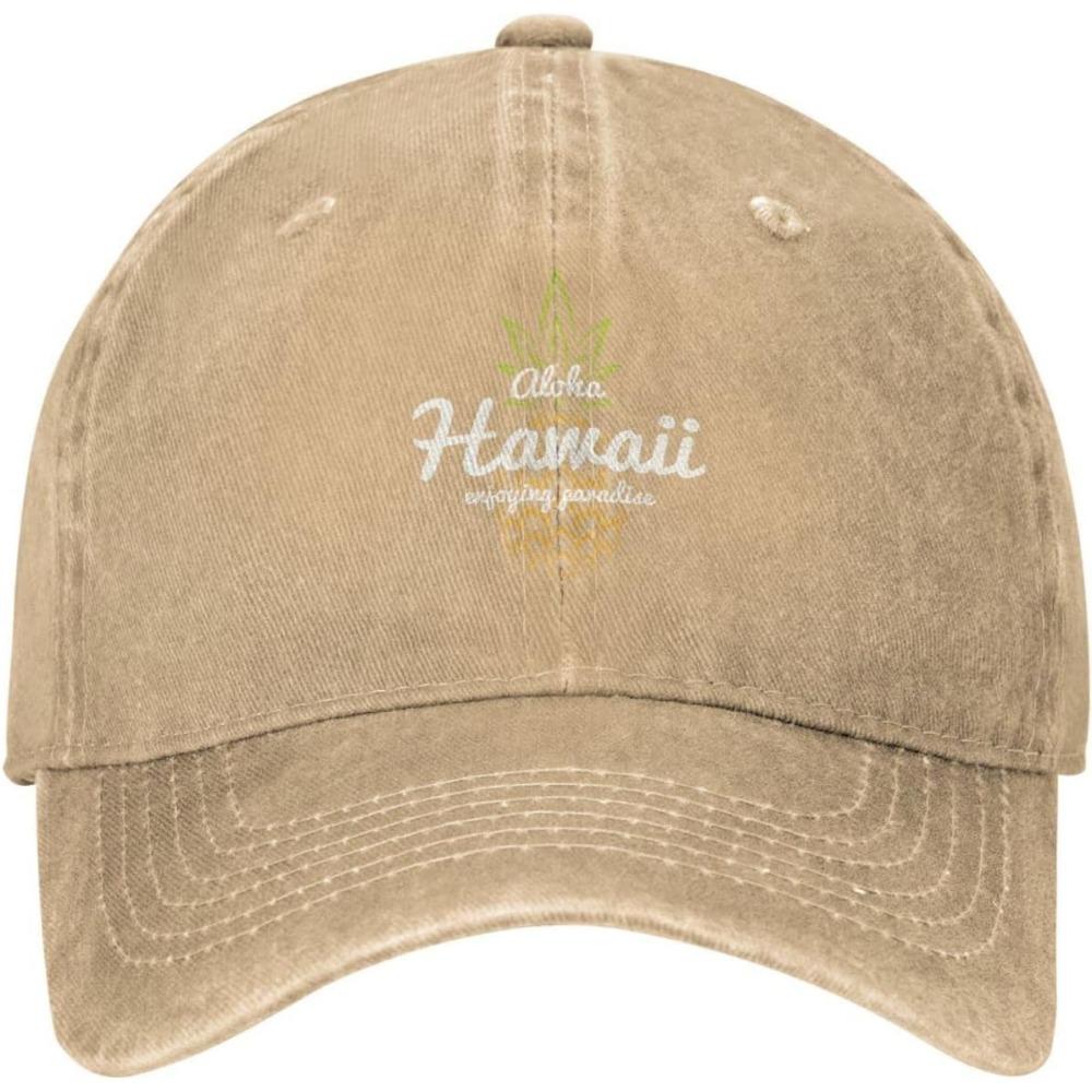Lustige Ananas Hawaii Vintage Used Verstellbare Gewaschene Jeans Herren Papa Trucker Kappe Baseball Kappe für Herren