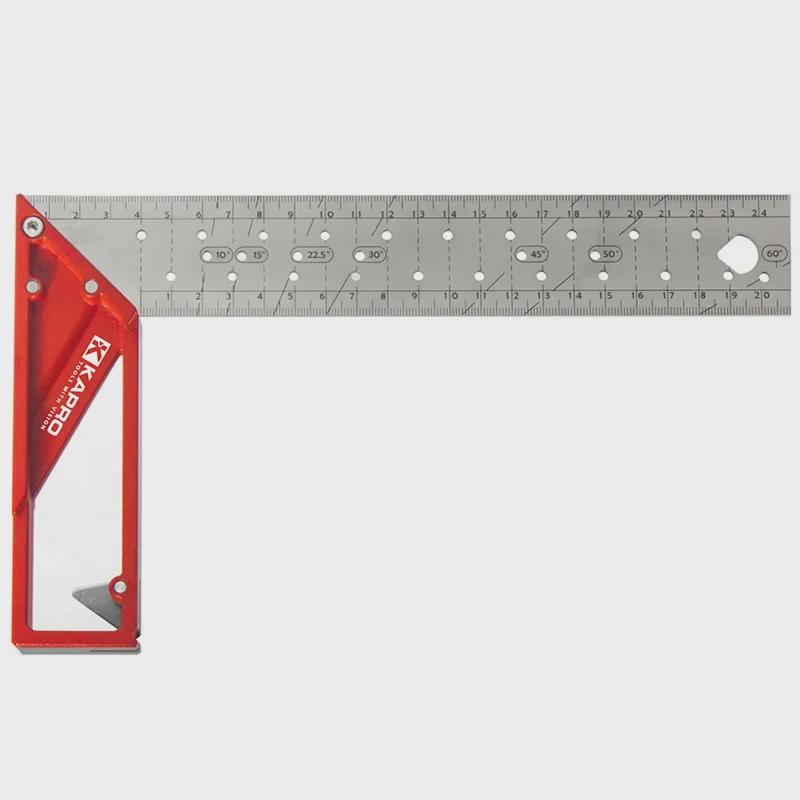 KAPRO Stainless Steel Right Angle Woodworking Ruler - 45°/90°