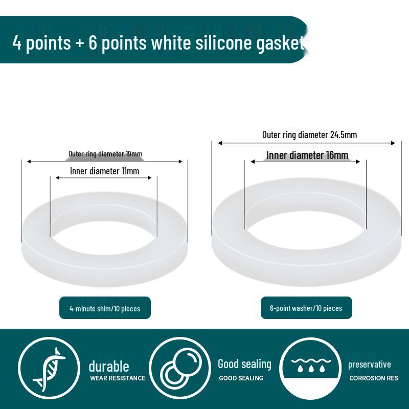 1-Inch Silicone Rubber Gasket Washer for Water Heater, Faucet, and Hose with 4-Point Seal and Shower Head Compatibility.