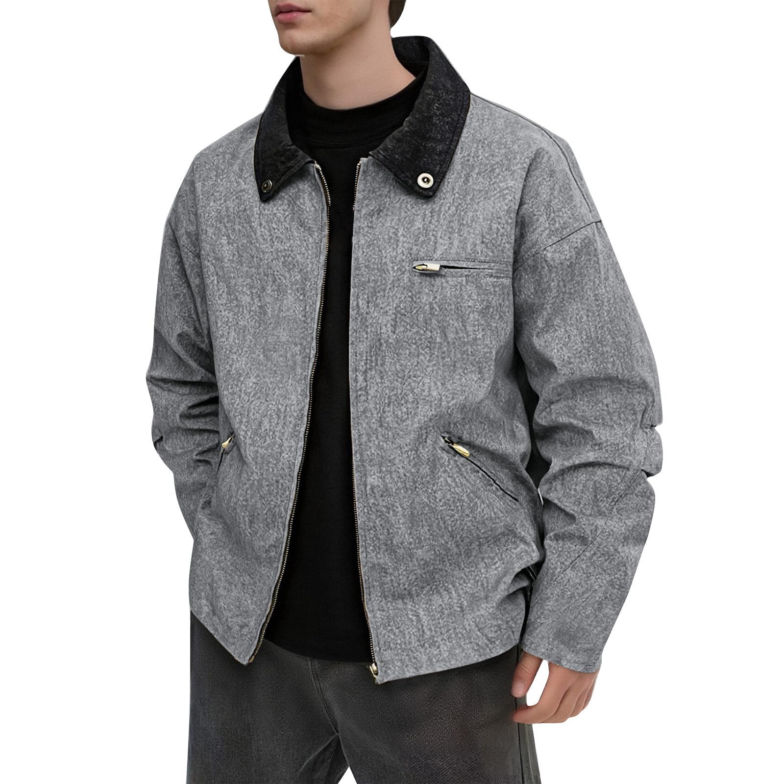 

Мужская однотонная камуфляжная куртка для активного отдыха, мужская повседневная куртка на пуговицах с карманами XXL