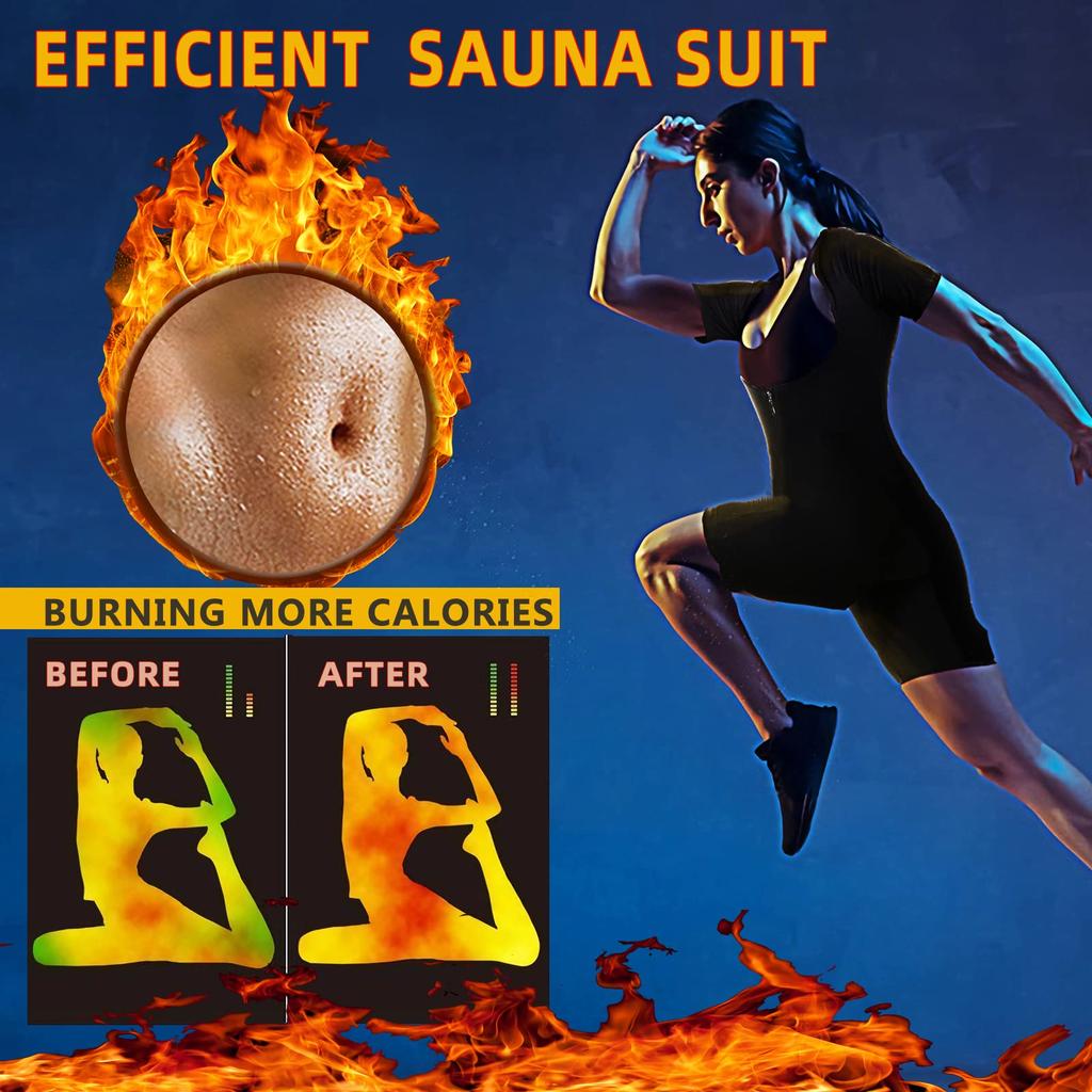 Sauna For Suit Sweat Women Shapers Slimming Bodysuit Shapewear Shirt Gym Zipper Jacket Workout Waist Trainer Vest Body Shaper Sauna Shorts