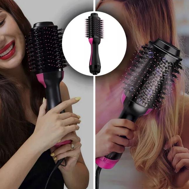 Brush Dryer Straightener Hair Curler 4 in 1 1000W Powerful Styling