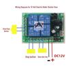 DC12V 4-Channel Remote Control Switch + Long-Range 4-Button Remote for Electric Gate Barrier/Circuit Breaker