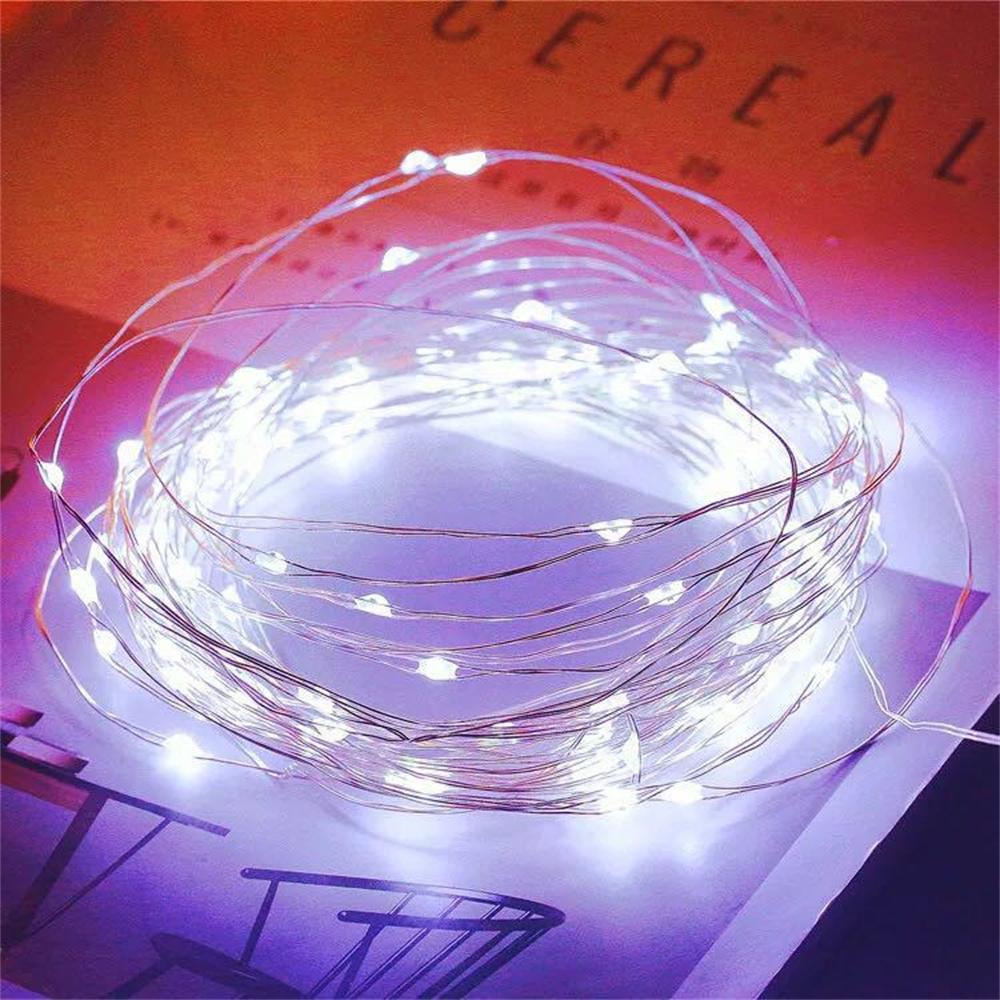 5Pcs 2M 20 Lights Fairy String Lights Micro Rice Copper Wire Christmas Light