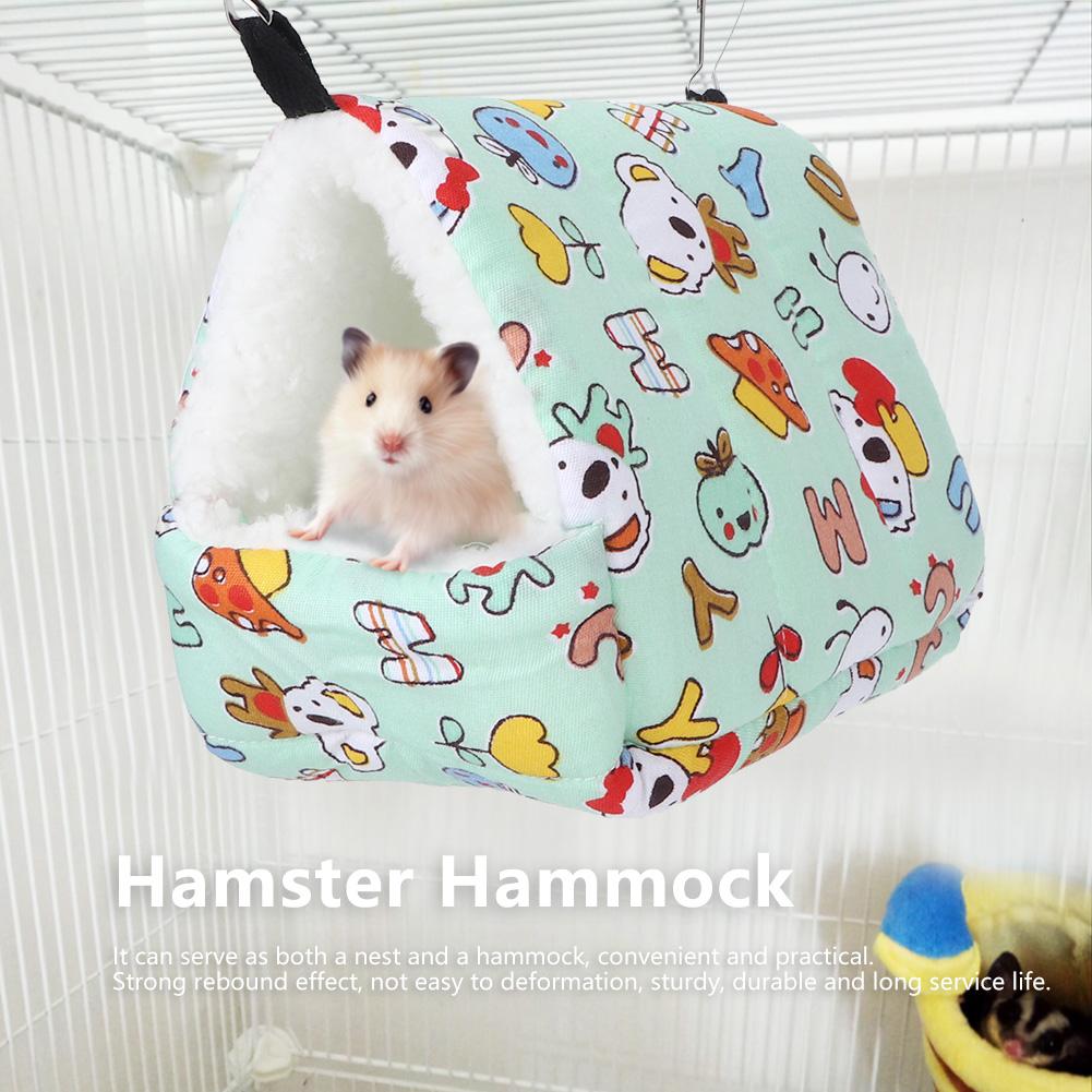 Green Winter Hamster Warm Hammock Hanging Bed House Nest for Small Pets Squirrel Sugar Glider Rabbit Guinea Pig