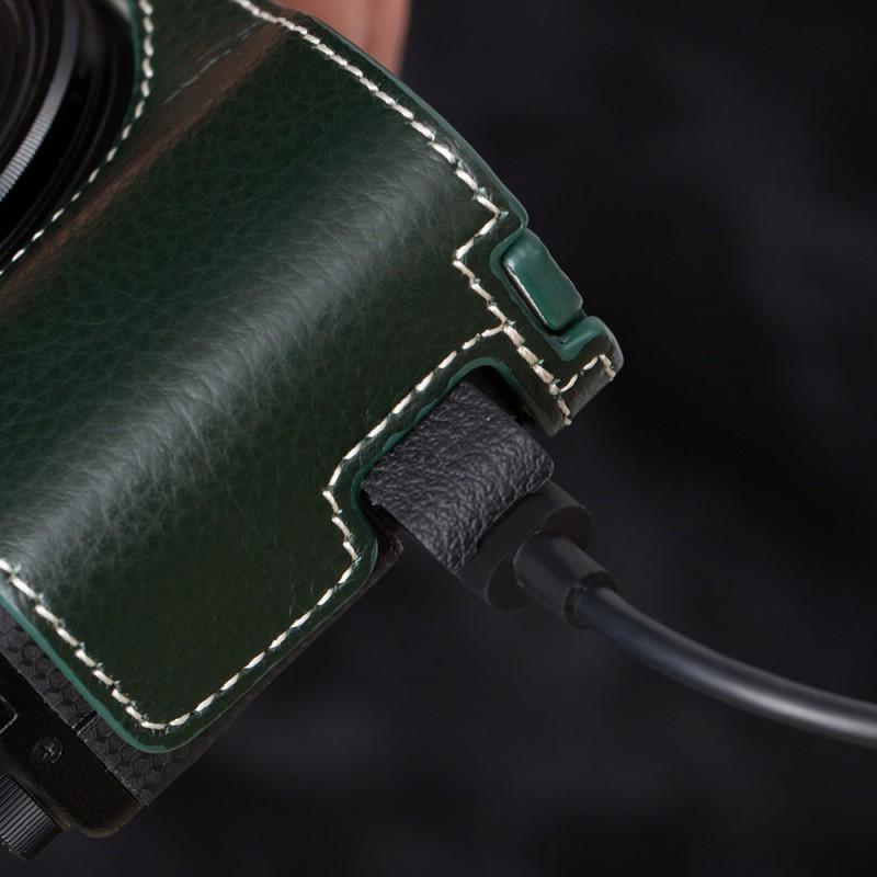 Genuine Leather Camera Case Ricoh GR IV With Retro Base Stand Shoulder Strap Optional Unisex Design Daily Carry