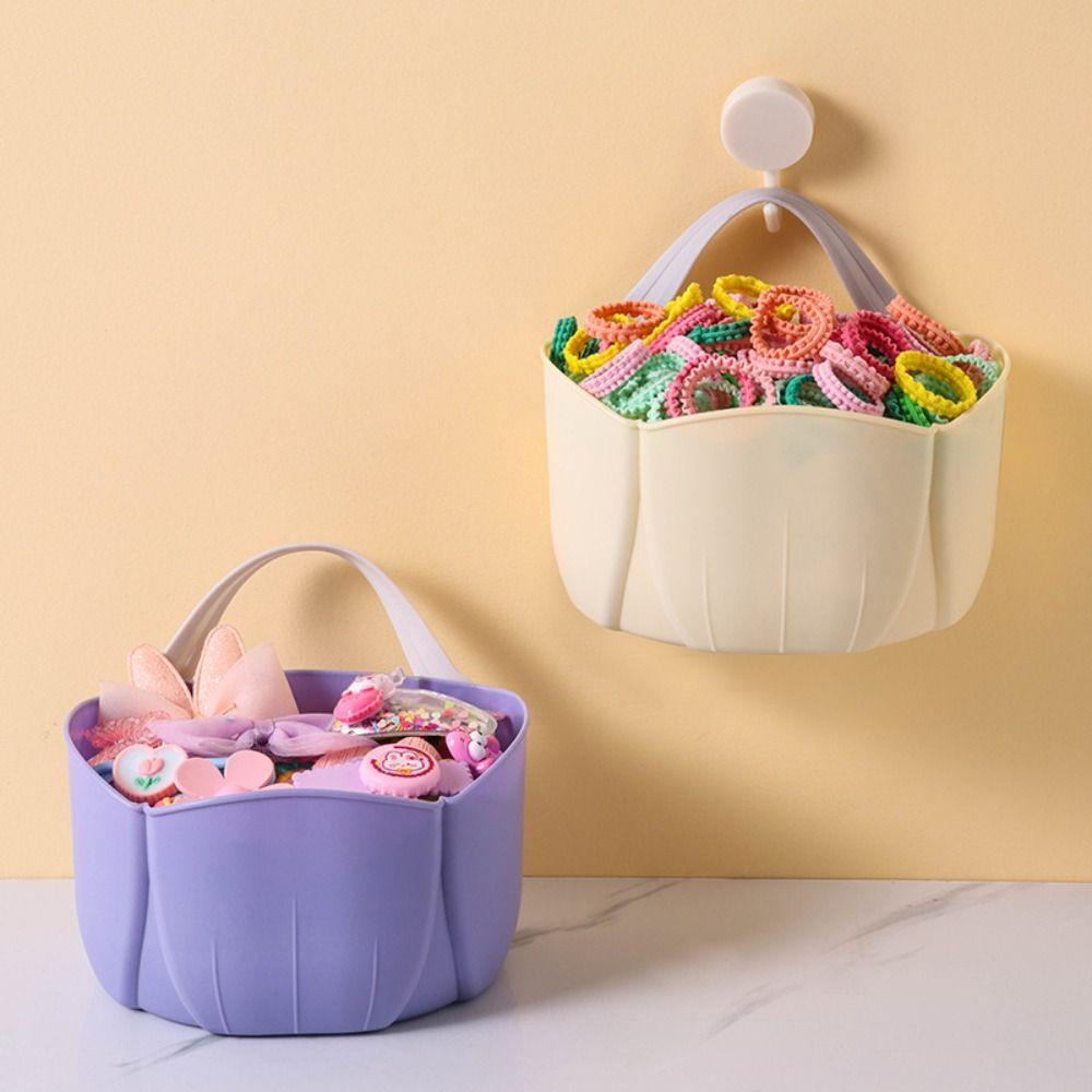

Purple/Green/Yellow Small Hanging Basket Plastic Wall Vegetable Basket Bedroom