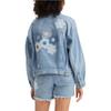 Levis Patch Embroidery Casual Comfortable Denim Jacket Women Jackets Blue A1743-0063