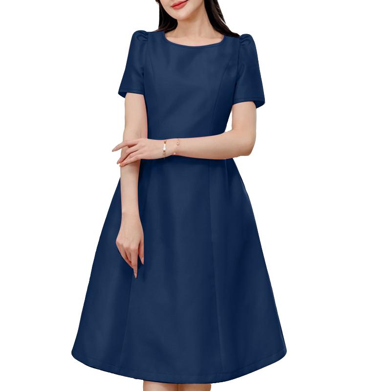 

ZANZEA Женское повседневное платье А-силуэта с круглым вырезом и коротким рукавом 2XL