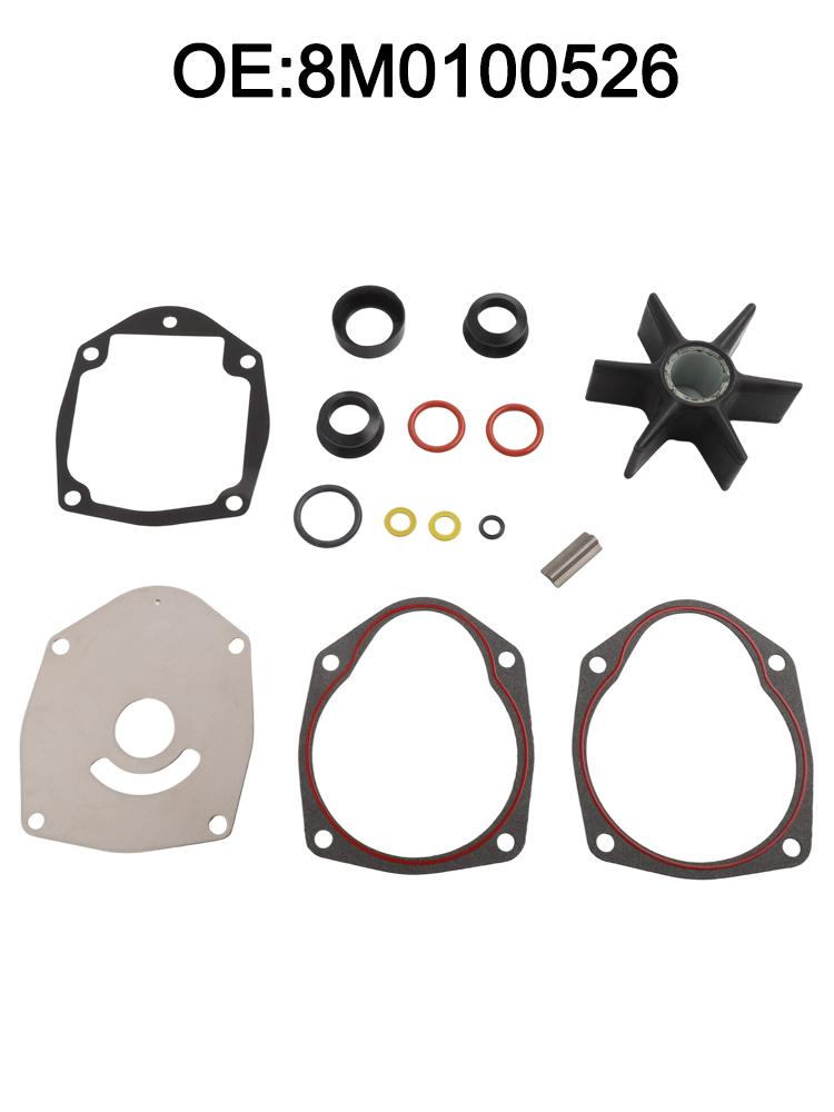 1set Water Pump Impeller Repair Kit For Mercruiser For Alpha One Gen 2 8M0100526 Outboard Marine Boat Engine Car Accessories