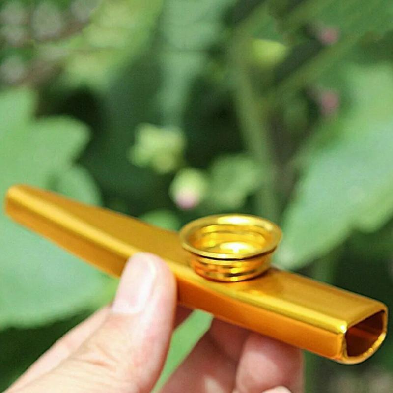 6Pcs/Set Metal Kazoo Instrument Mouth Flute Musical Party Musical Gift Flute Toy