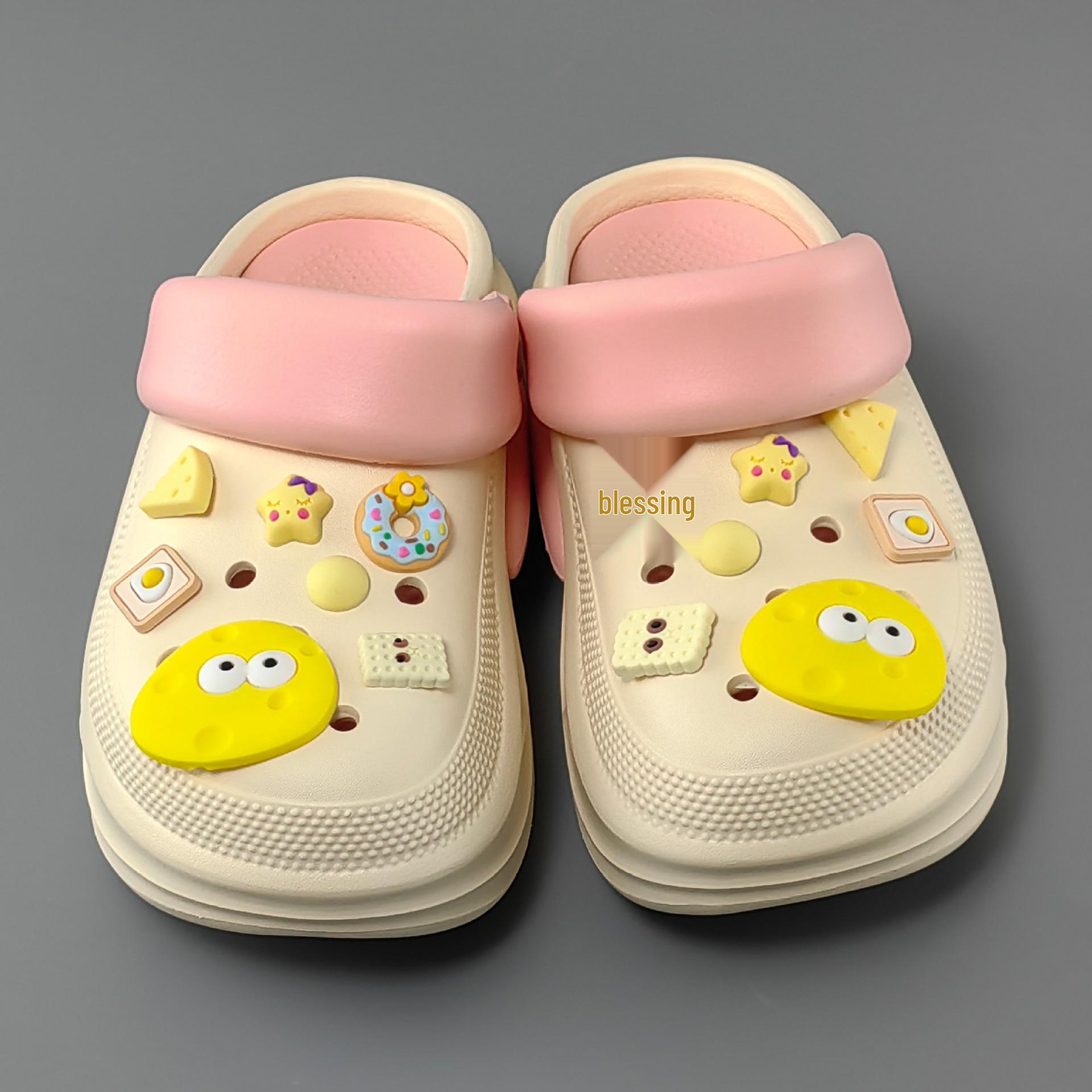 

Cheese Cartoon Casual Comfortable Hole Shoes for Indoor & Outdoor Wear 39/40