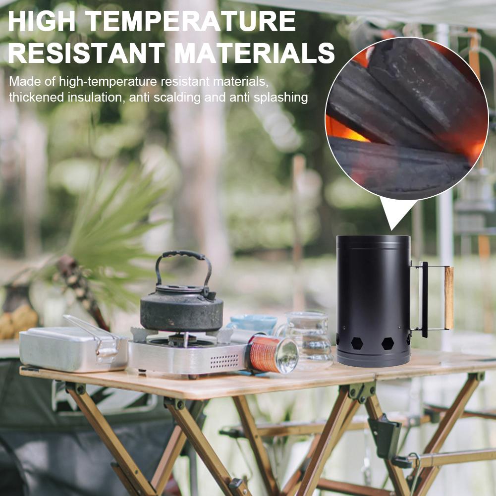 Outdoor Barbecue Fire Starter Bucket Cooking BBQ Rapid Fire Briquette Starters Barbecue Tools Charcoal Ignition Stove Barrels