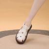 Real soft leather bag head Roman sandals women's 2025 summer new muffin bottom pig cage shoes thick sole light niche women cool