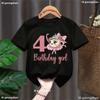 4th/5th/6th Birthday Girl  Ballerina Cappucina Printed T Shirt The Best Birthday Gift For Girls Kawaii Kids