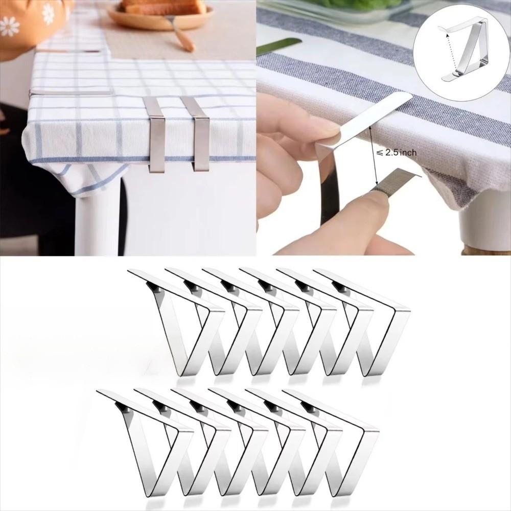 6pcs Anti-Slip Tablecloth Clips Table Cover Holder Grip Clamps Table Cloth Clips  Restaurant Picnic