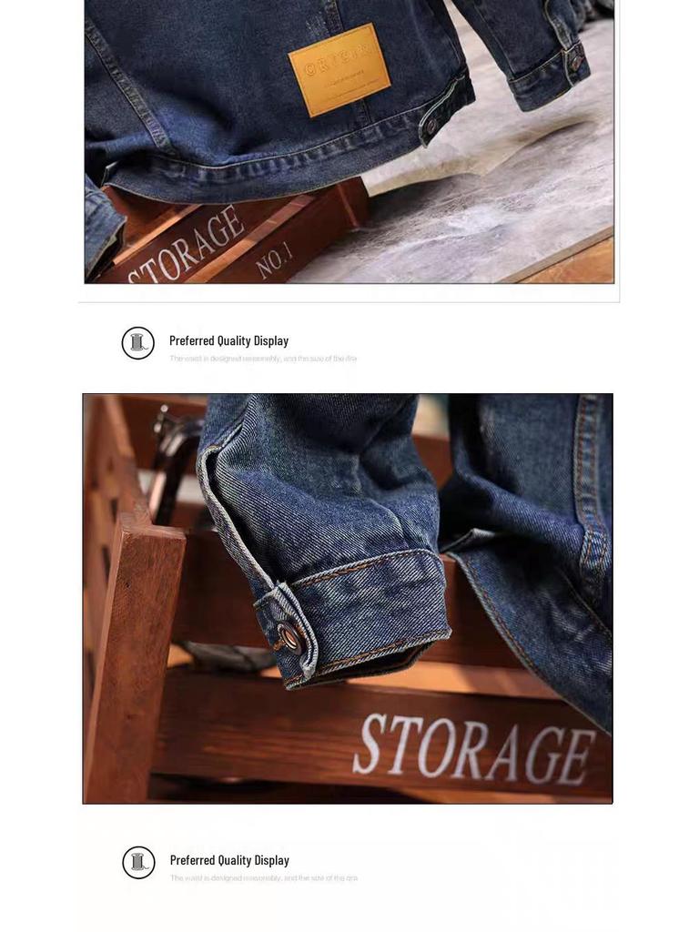 Men's Trendy High-End Denim Jacket 2025: Spring/Autumn Casual, Washed, Versatile Outerwear 