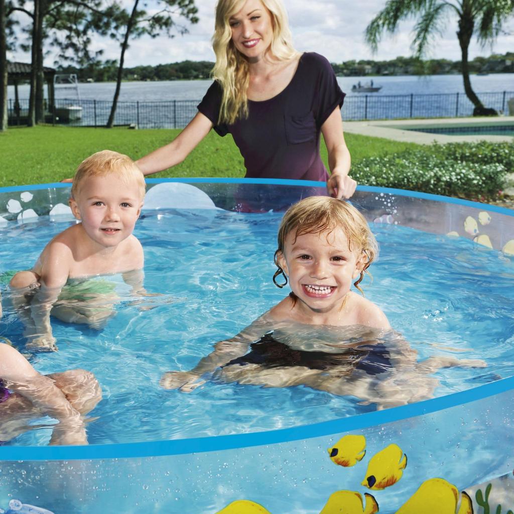 Bestway Odyssey Fill 'n Fun Kids Pool, Ages 2+, 1.83m Diameter X 38cm Height, 55030