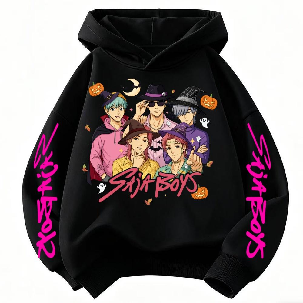 Kids Hoodies & Sweatshirts Kpop Witch Hunting Team Printed Children's Cartoon Hoodie Fashion Casual Warm Hoodies