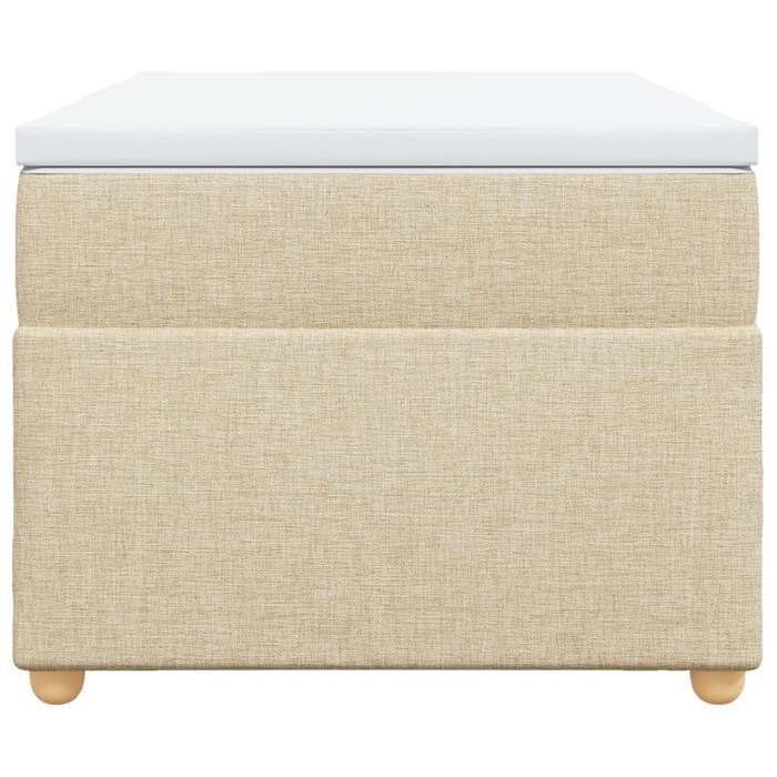 Maison Exclusive - Sommier à lattes de lit avec matelas Crème 80x200 cm Tissu