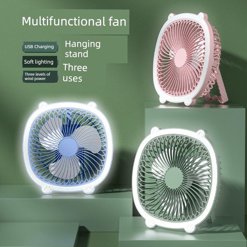 Summer Kitchen Cooling Toilet Wall-Mounted Fan, No Drilling, No Electricity Needed, Portable Silent Hanging Small Electric Fan for Dormitory