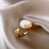 Imitation Baroque Pearl Design Geometric Shape Metal Open Rings 2026 Fashion Jewelry Wedding Party Luxury Accessories for Women
