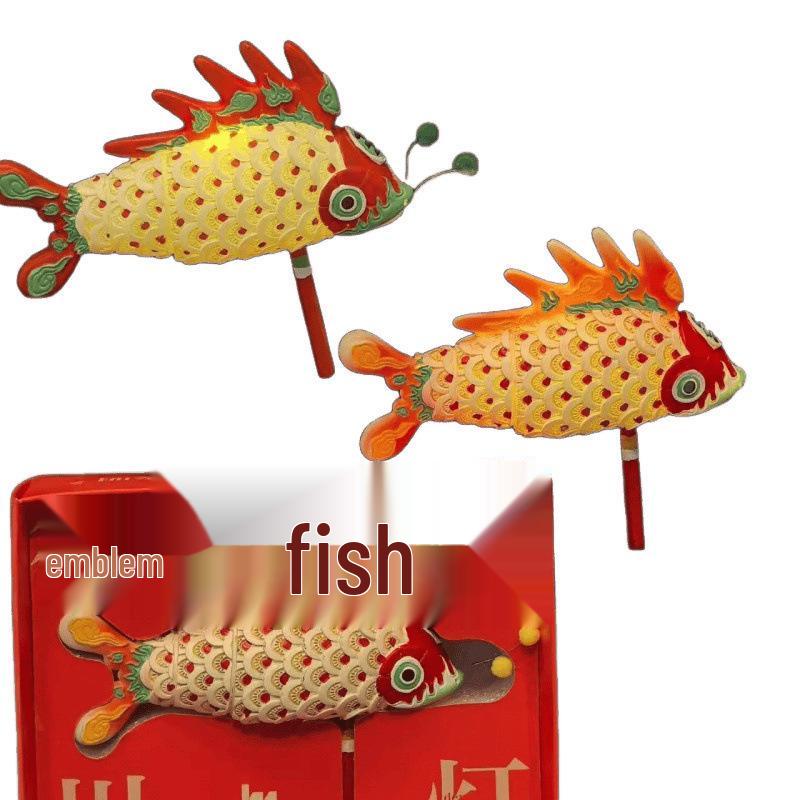 Huangshan Festival Souvenirs: Luminous Fish Lantern Fridge Magnet Collection