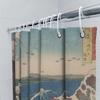 Ocean Wave Shower Curtain – Japanese Art Print Decor For Bathrooms Soft Fabric Material Waterproof Bathroom Accessories Blue Wat