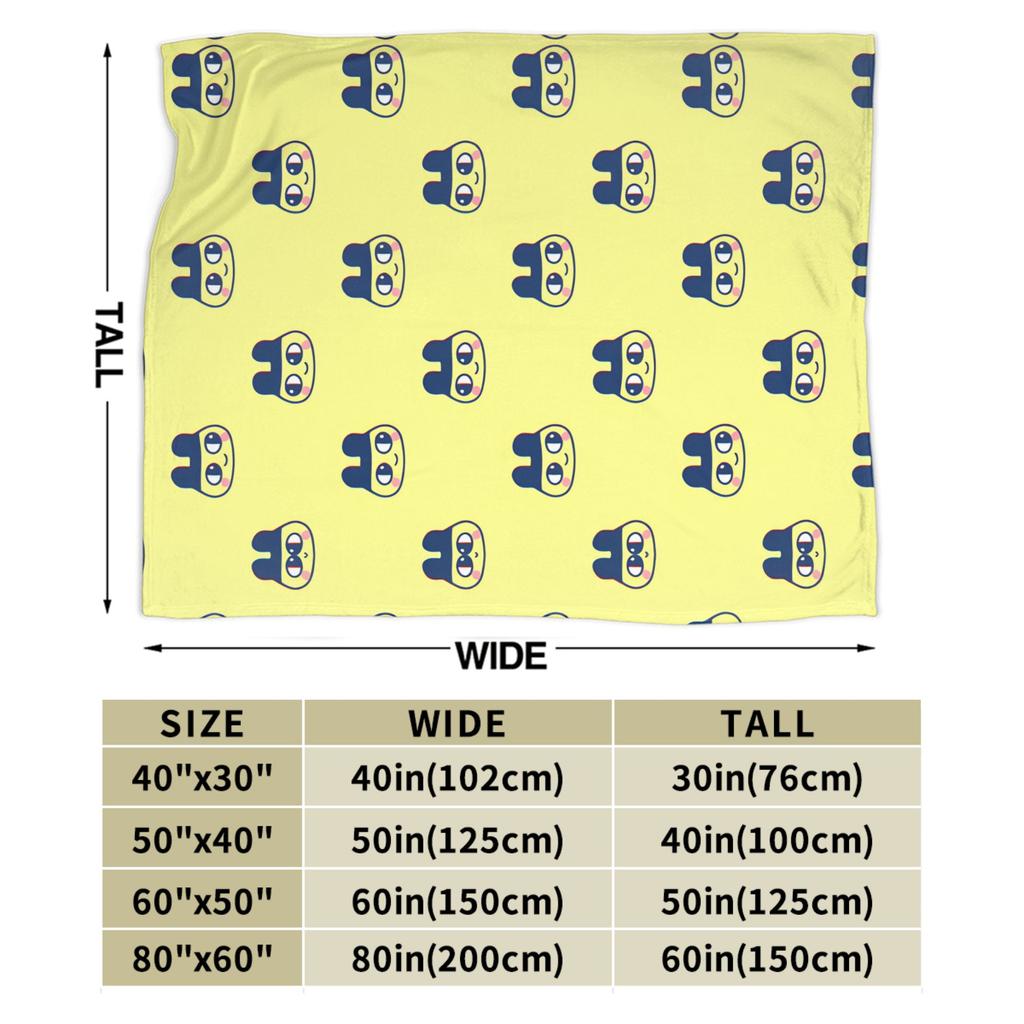 Kuchipatchis Mametchi Blanket  Super Soft Funny Plush Throw Blanket For Living Room Airplane Travel Flannel Bedspread Bed Cover