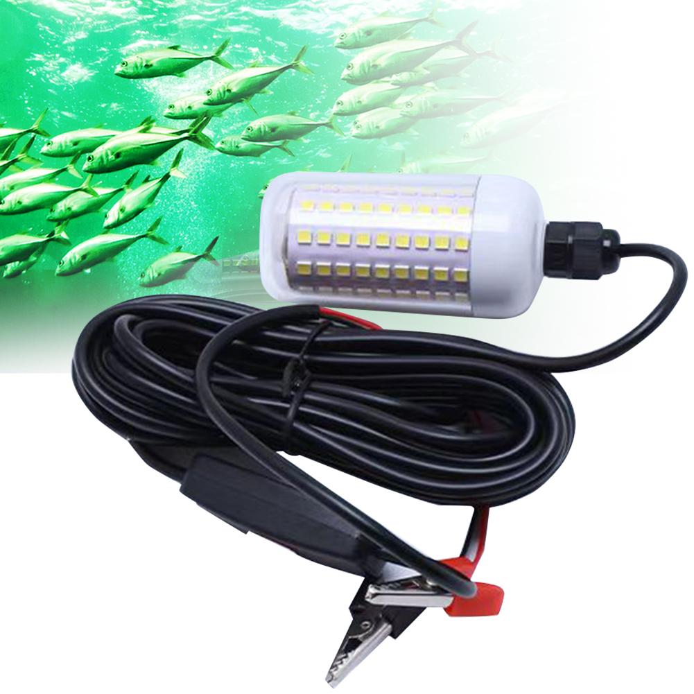 12V LED Fishing Trap Light IP68 Waterproof Lure Fish Finder Lamp Fish Gathering Lamp for Night Fishing 100W Light Accessories