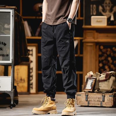 Functionele Outdoor Werkbroek met Meerdere Zakken voor Heren Herfst Slimme Amerikaanse Harembroek Heren Casual Broek