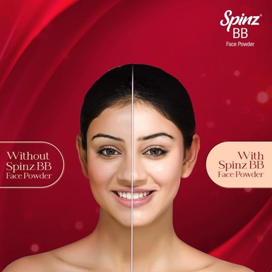 Spinz BB Brightening & Beauty Face powder for Instant Brightness | Covers Dark Spots| Lasts 2X Longer | Natural Beige | 70g Each (Pack of 2)