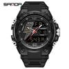Sanda Men's Multifunctional Dual Display Luminous Waterproof Sports Watch for Teens