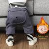 Baby Plush High-Waist Warm Pants for Boys and Girls - Autumn and Winter Belly Protection