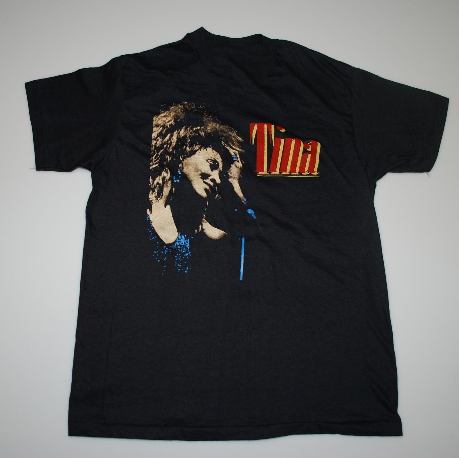 1985 Tina Turner Singer Private Dancer Tour Cotton Black Men S-4XL T-Shirt Mens Womens Tees Top A301 S