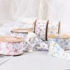 Small Flower Wavy Edge Ribbon Printed Butterfly Clip Hairpin Diy Gift Wrap Ribbon Raw Material Ribbon