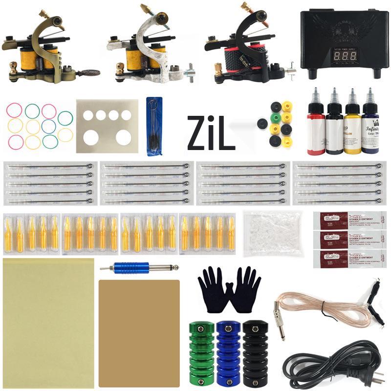 

Набор тату-ручек с тремя машинками и моторами - Полный комплект оборудования