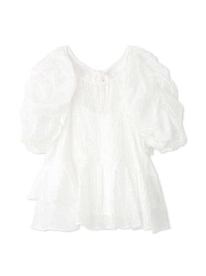 Snidel Peplum Tunic Blouse SWFB242090 White Women's