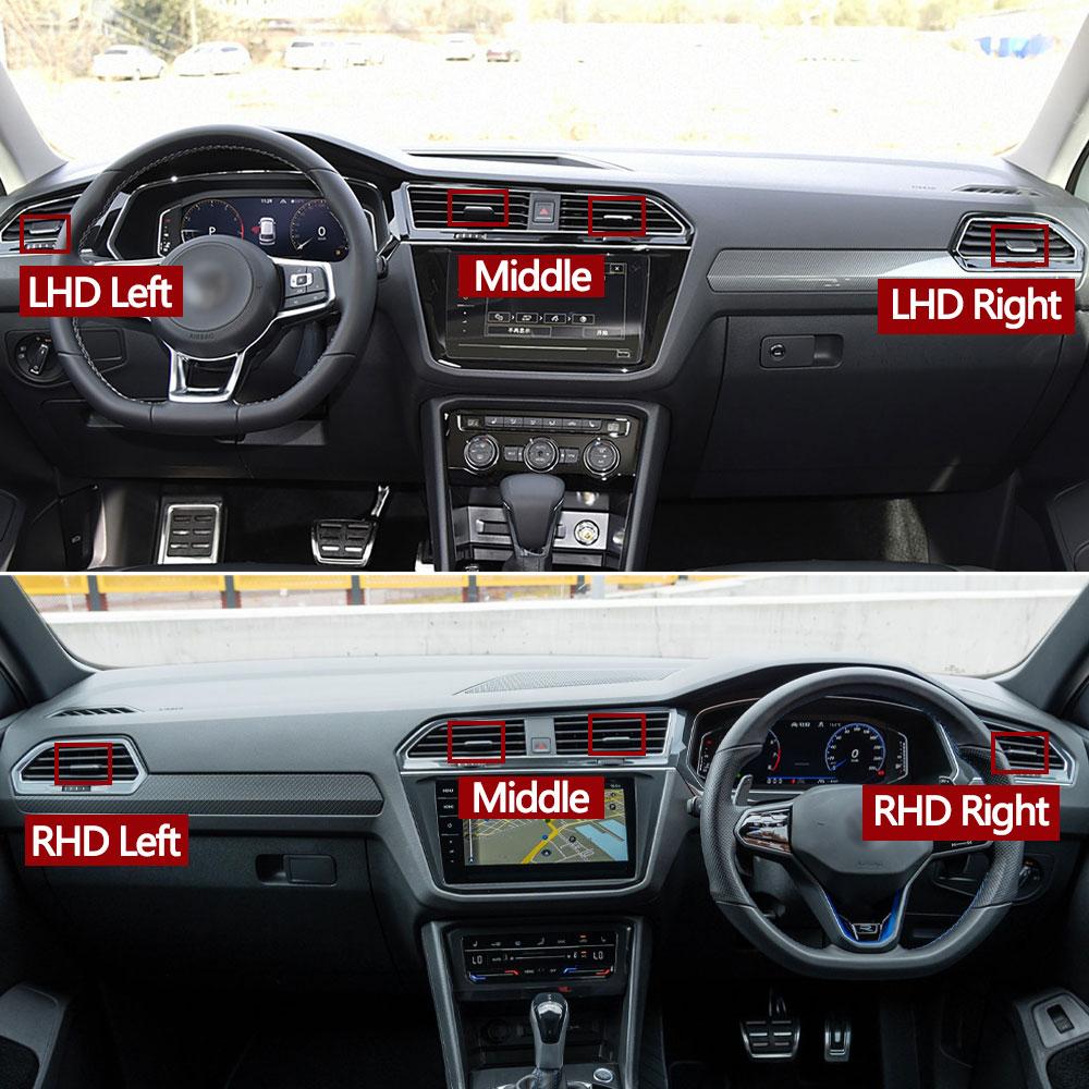 Car Front Dashboard Air Conditioner AC Vent Grille Outlet Tab Clip Slider For VW Volkswagen Tiguan 2017 2018 2019 2020 2021 2022
