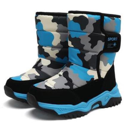 Children Snow Boots Winter Warm Lined Thickened Outdoor Footwear For Boys And Girls