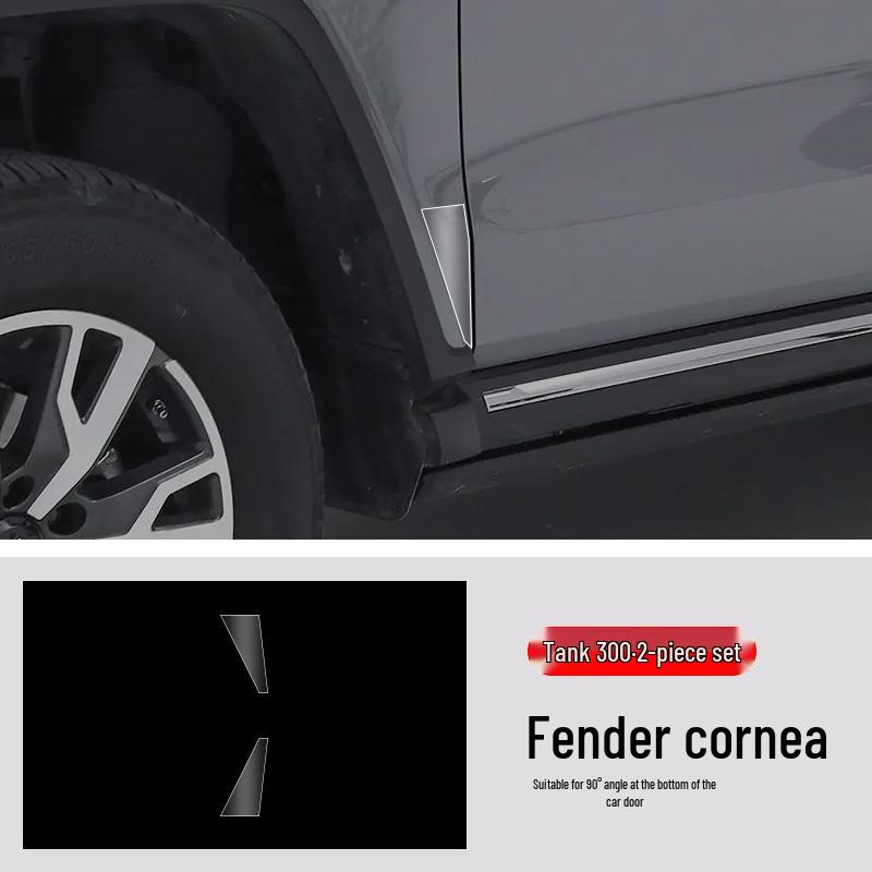 Tank 300 Door Corner TPU Protection Film - Transparent, Anti-Scratch, Custom Fit for Triangle Area