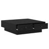 Coffee Table Black Oak Effect 90 x 90 x 28 cm Engineered Wood