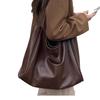2025 Trendy Women's Large Capacity Korean Tote Bag - Super Soft Retro Style for College & Shopping