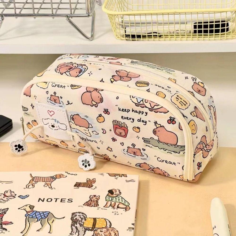 

Large Capacity Pen Bag Multi-layer Storage Bag Cute Pencil Case Students
