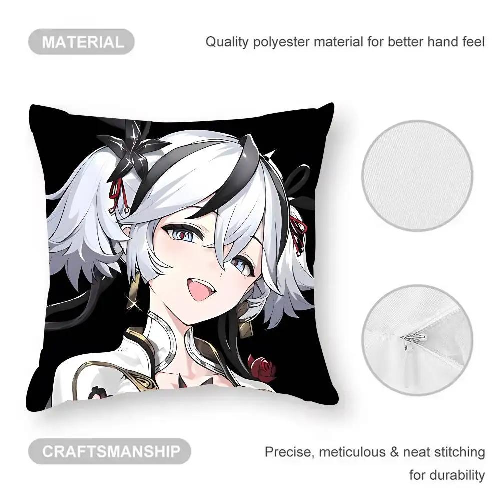 C-camellya C-ChangliS Pillow Case  Anti-dustmite Pillowcase Invisible Zipper Silky Short Plush Sofa Cushion Cover