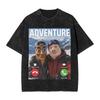 Winter Downhill Ski Trip John Pork Tung Sahur Calling Meme Washed T Shirt Man  Casual T Shirts Summer O-Neck Hipster Tee Shirt