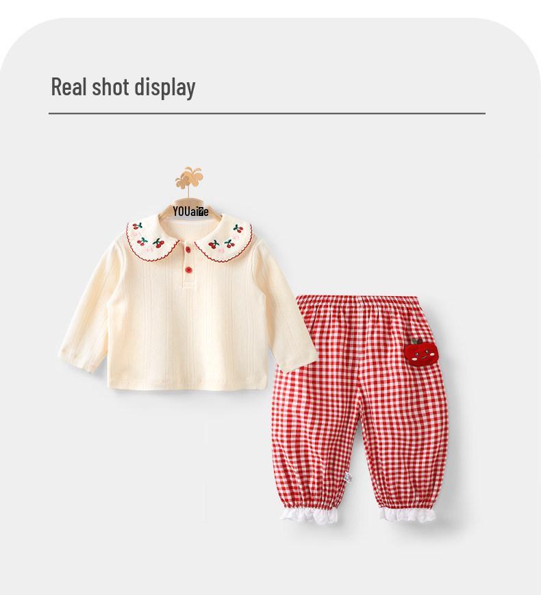Youqi Autumn 2026 Baby Girl Long Sleeve Hoodie and Sweatpants Set for Outings