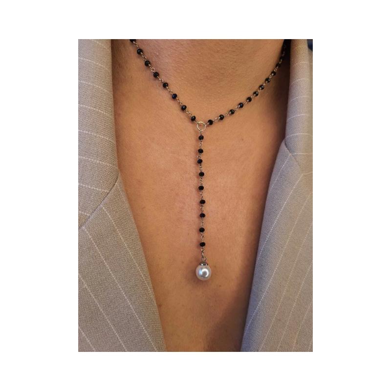 

Автор Tim Desing Натуральный камень ручной работы(ручной работы) Ожерелье из натурального камня с ониксом и гематитом 40 cm