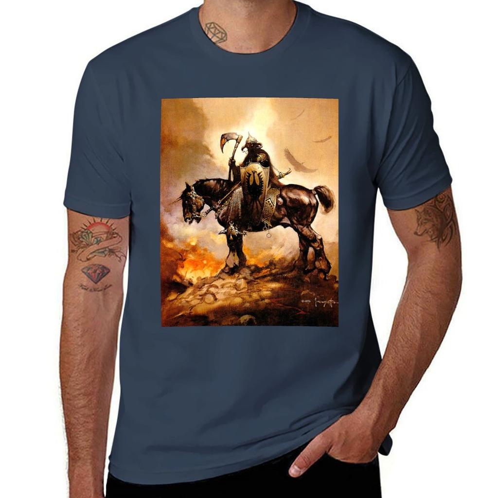 Frank Frazetta Death Dealer Tshirt Holiday Casual Short Sleeve Top
